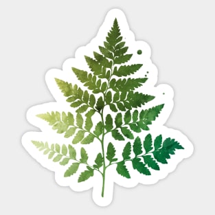 Green Fern Leaf Art Sticker